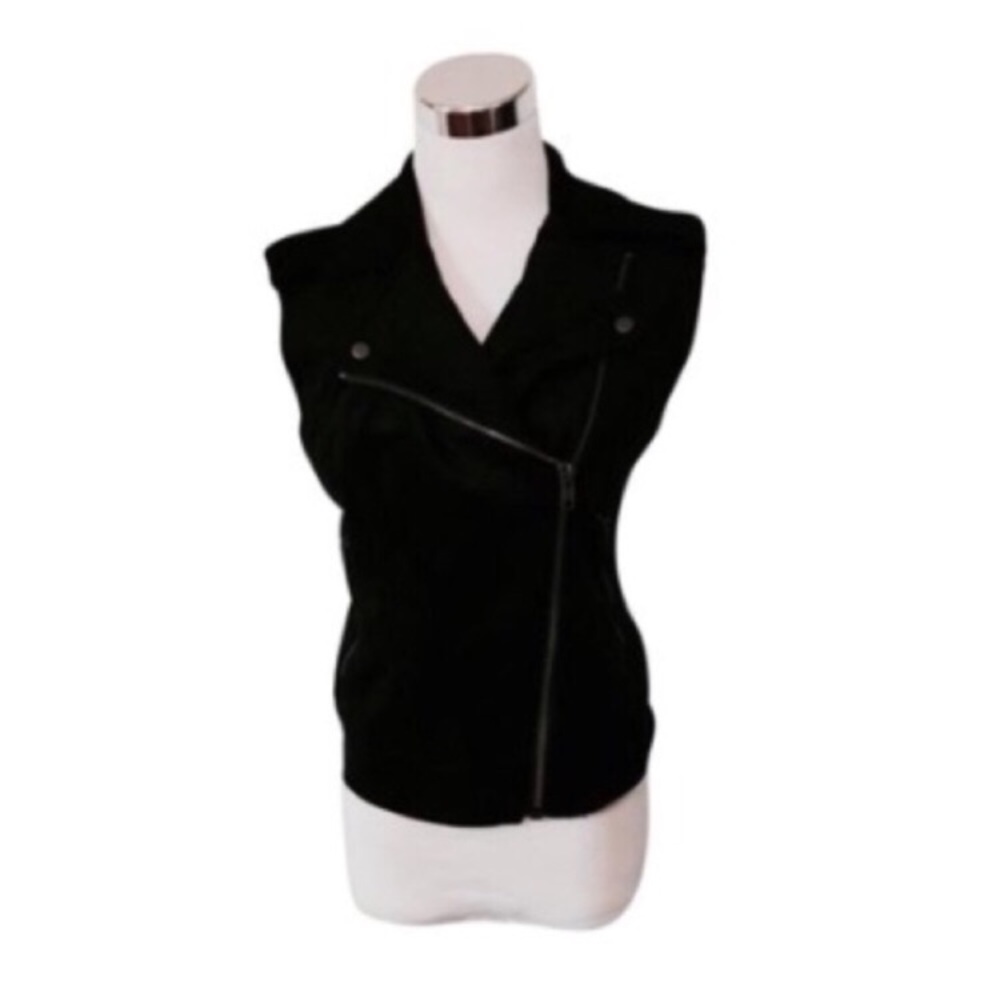 NWT Philosophy Black Faux Suede Vest